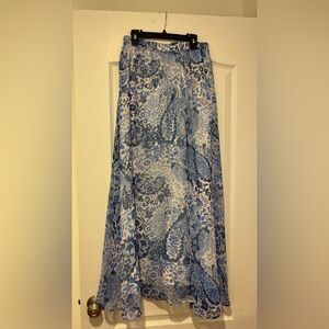Blue Paisley Maxi Skirt
